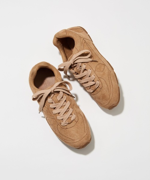 BARNYARDSTORM（バンヤードストーム）の「BARNYARDSTORM / スエードライトスニーカー【一部店舗限定】（スニーカー・レディース・ベージュ/チャコールグレー・S/M/L）」の4枚目の写真