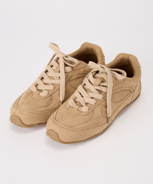 BARNYARDSTORM（バンヤードストーム）の「BARNYARDSTORM / スエードライトスニーカー【一部店舗限定】（スニーカー・レディース・ベージュ/チャコールグレー・S/M/L）」の8枚目の写真