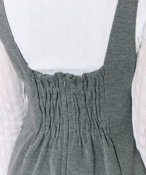 OLIVE des OLIVE（オリーブデオリーブ）の「【Belle Charme】Side Button Mini Jumper Skirt（ジャンパースカート・レディース・モカ/チャコールグレー/ブラック・FREE）」の17枚目の写真