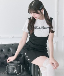 OLIVE des OLIVE | 【Belle Charme】Side Button Mini Jumper Skirt(ジャンパースカート)