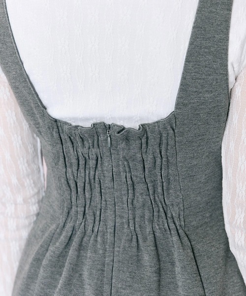 OLIVE des OLIVE（オリーブデオリーブ）の「【Belle Charme】Side Button Mini Jumper Skirt（ジャンパースカート・レディース・モカ/チャコールグレー/ブラック・FREE）」の8枚目の写真