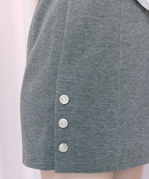 OLIVE des OLIVE（オリーブデオリーブ）の「【Belle Charme】Side Button Mini Jumper Skirt（ジャンパースカート・レディース・モカ/チャコールグレー/ブラック・FREE）」の9枚目の写真