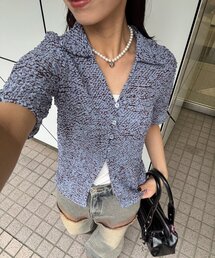 ぽこぽこポップコーンスキッパーシャツ