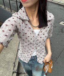 ぽこぽこポップコーンスキッパーシャツ