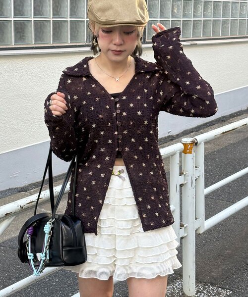 CIAOPANIC（チャオパニック）の「ぽこぽこポップコーンスキッパーシャツ（シャツ/ブラウス・レディース・アイボリー/ブルー/ピンク/グリーン/ブラウン・ONE SIZE）」の18枚目の写真