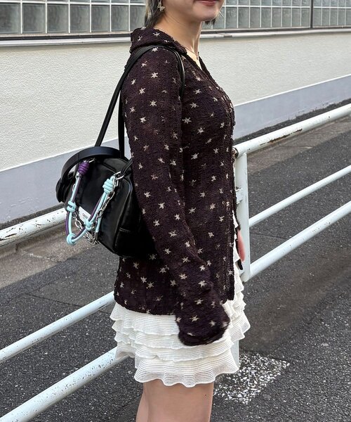 CIAOPANIC（チャオパニック）の「ぽこぽこポップコーンスキッパーシャツ（シャツ/ブラウス・レディース・アイボリー/ブルー/ピンク/グリーン/ブラウン・ONE SIZE）」の19枚目の写真