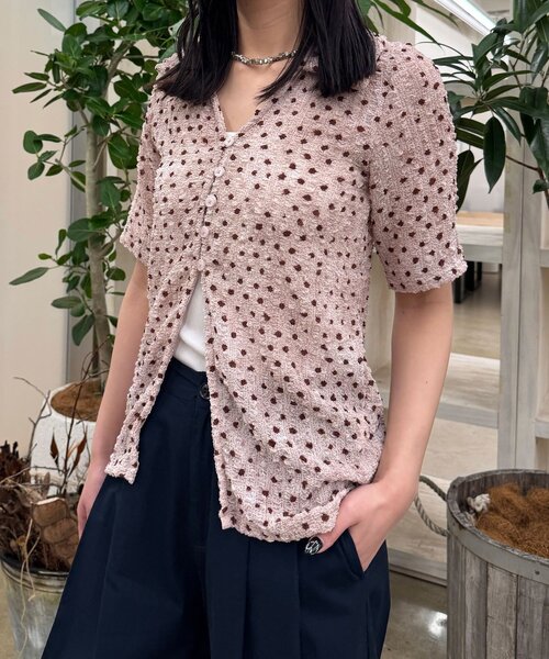 CIAOPANIC(チャオパニック)の「ぽこぽこポップコーンスキッパーシャツ(シャツ/ブラウス・レディース・アイボリー/ブルー/ピンク/グリーン/ブラウン/ホワイト/グリーン系その他/ブルー系その他/ピンク系その他/ブラウン系その他・ONE SIZE/0)」の18枚目の写真