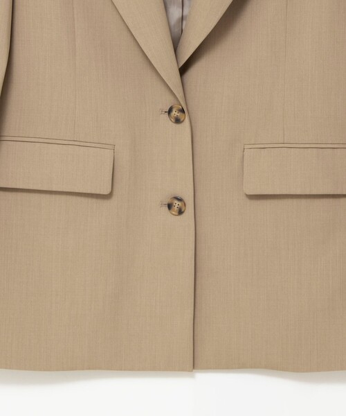 MAQWEL（マクウェル）の「【MAQWEL/マクウェル】オーバージャケット（テーラードジャケット・レディース・ベージュ/ブラック・FREE）」の12枚目の写真
