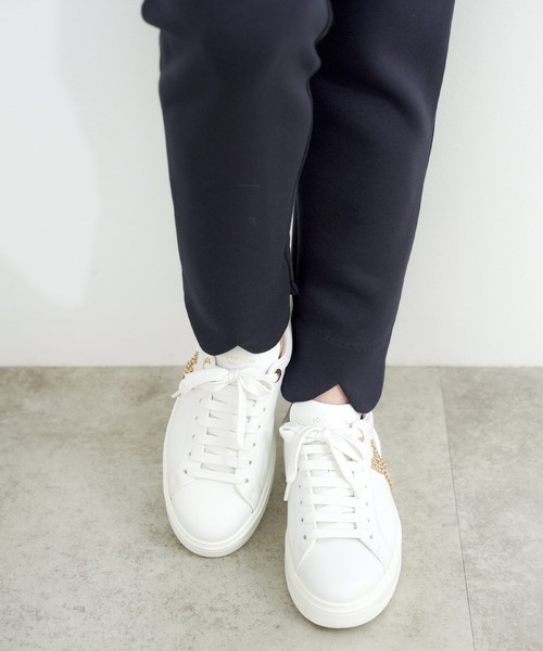 Liala×PG(リアラバイピージー)の「ダンボールニット スカラップヘム パンツ Liala×PG(その他パンツ・レディース・ブラック/アイボリー/ネイビー・S/XS)」の18枚目の写真
