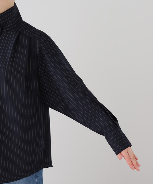 A PUPIL(アピューピル)の「【A PUPIL/ア ピューピル】別注 HNK RGLN BL STRIPES:ブラウス(シャツ/ブラウス・レディース・ネイビー/アイボリー・MEDIUM)」の19枚目の写真