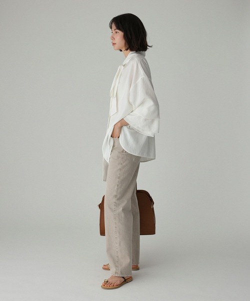 BABYLONE（バビロン）の「2WAYボウタイブラウス（シャツ/ブラウス・レディース・イエロー/ホワイト・フリー）」の7枚目の写真