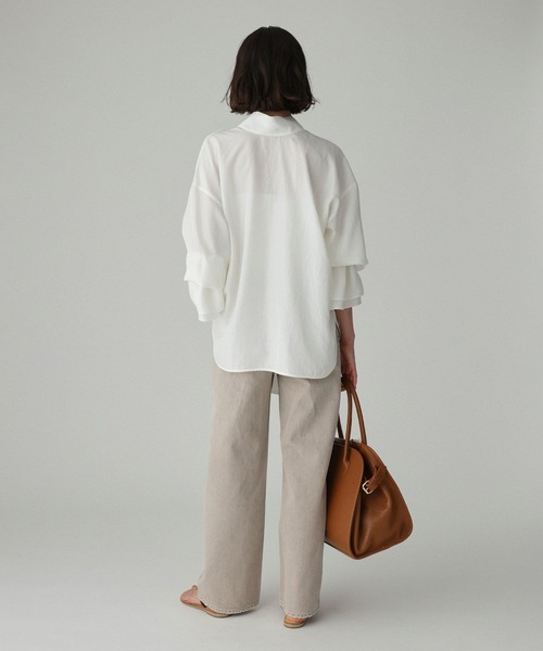 BABYLONE（バビロン）の「2WAYボウタイブラウス（シャツ/ブラウス・レディース・イエロー/ホワイト・フリー）」の8枚目の写真