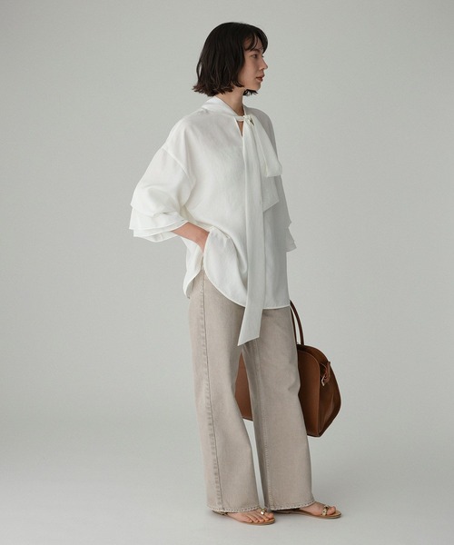 BABYLONE（バビロン）の「2WAYボウタイブラウス（シャツ/ブラウス・レディース・イエロー/ホワイト・フリー）」の9枚目の写真