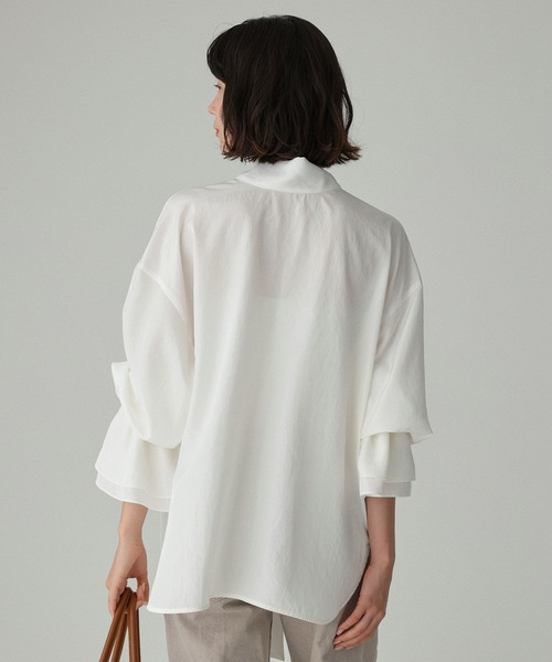 BABYLONE（バビロン）の「2WAYボウタイブラウス（シャツ/ブラウス・レディース・イエロー/ホワイト・フリー）」の4枚目の写真