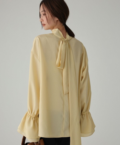 BABYLONE（バビロン）の「2WAYボウタイブラウス（シャツ/ブラウス・レディース・イエロー/ホワイト・フリー）」の12枚目の写真