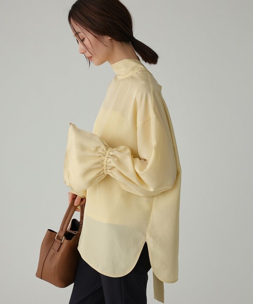 BABYLONE（バビロン）の「2WAYボウタイブラウス（シャツ/ブラウス・レディース・イエロー/ホワイト・フリー）」の11枚目の写真