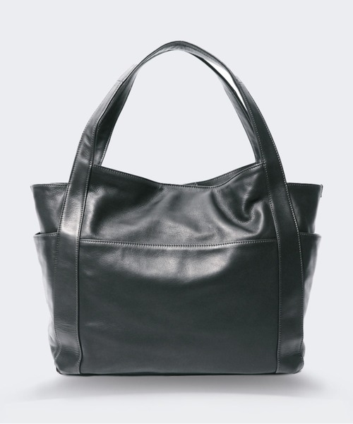 aniary(アニアリ)の「トートバッグ(リアリティレザー)(トートバッグ・メンズ・チャコールグレー/ブラック・FREE)」の2枚目の写真