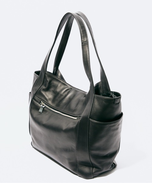 aniary(アニアリ)の「トートバッグ(リアリティレザー)(トートバッグ・メンズ・チャコールグレー/ブラック・FREE)」の7枚目の写真