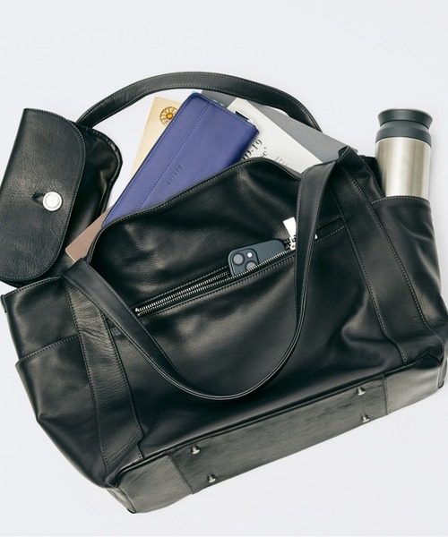 aniary(アニアリ)の「トートバッグ(リアリティレザー)(トートバッグ・メンズ・チャコールグレー/ブラック・FREE)」の5枚目の写真