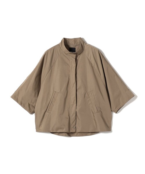 SHIPS(シップス)の「SHIPS Primary Navy Label:スタンドカラー ワイド スリーブ コート(ブルゾン・レディース・ベージュ系その他/ネイビー・36/38)」の1枚目の写真