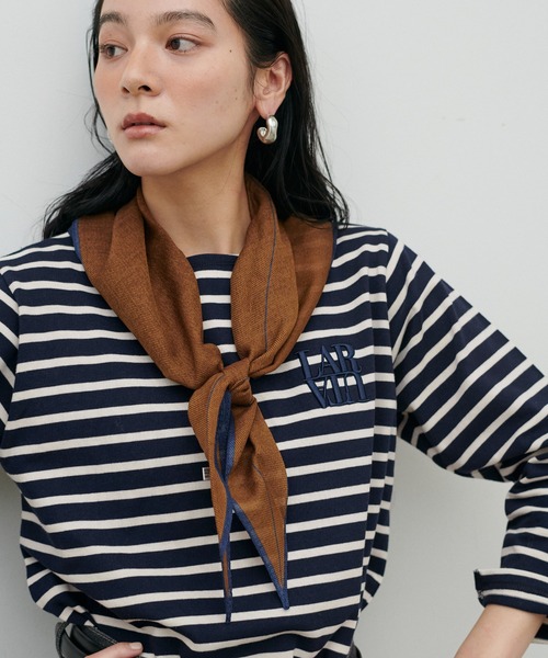 LARUTA（ラルータ）の「【LARUTA】厚盛りNEWちびロゴ刺繍ロンT（Tシャツ/カットソー・レディース・ピンク/その他1/その他2/その他3/オフホワイト・FREE）」の4枚目の写真