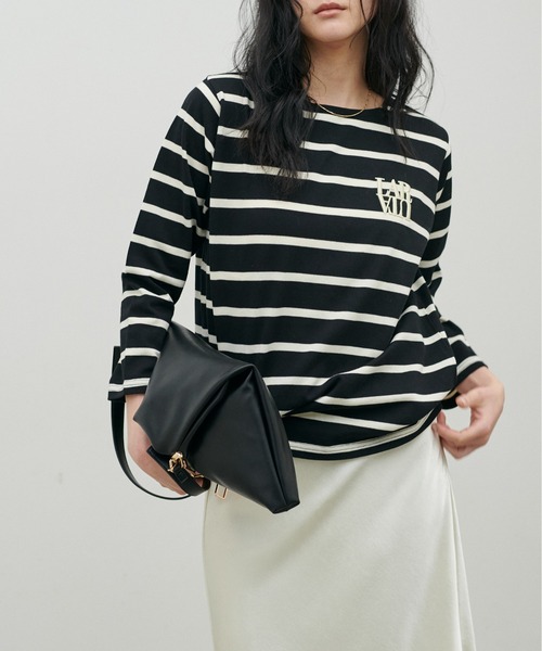 LARUTA（ラルータ）の「【LARUTA】厚盛りNEWちびロゴ刺繍ロンT（Tシャツ/カットソー・レディース・ピンク/その他1/その他2/その他3/オフホワイト・FREE）」の5枚目の写真