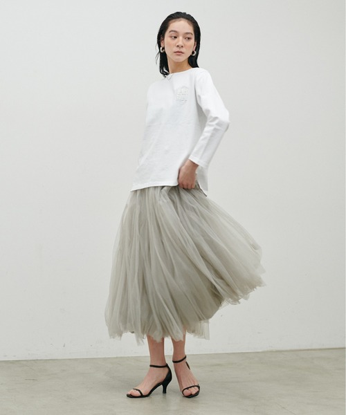 LARUTA（ラルータ）の「【LARUTA】厚盛りNEWちびロゴ刺繍ロンT（Tシャツ/カットソー・レディース・ピンク/その他1/その他2/その他3/オフホワイト・FREE）」の10枚目の写真