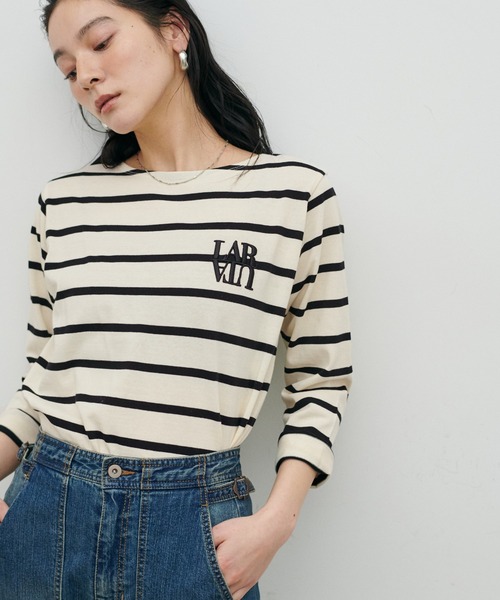 LARUTA（ラルータ）の「【LARUTA】厚盛りNEWちびロゴ刺繍ロンT（Tシャツ/カットソー・レディース・ピンク/その他1/その他2/その他3/オフホワイト・FREE）」の19枚目の写真