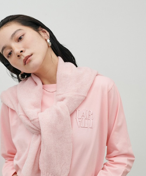 LARUTA（ラルータ）の「【LARUTA】厚盛りNEWちびロゴ刺繍ロンT（Tシャツ/カットソー・レディース・ピンク/その他1/その他2/その他3/オフホワイト・FREE）」の13枚目の写真