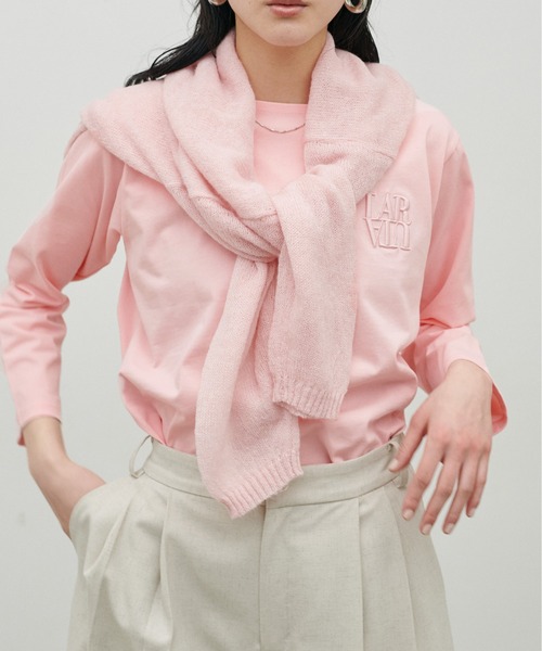 LARUTA（ラルータ）の「【LARUTA】厚盛りNEWちびロゴ刺繍ロンT（Tシャツ/カットソー・レディース・ピンク/その他1/その他2/その他3/オフホワイト・FREE）」の14枚目の写真