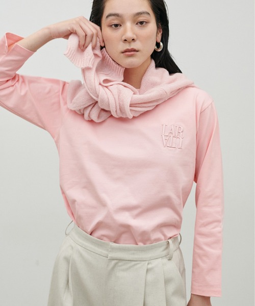LARUTA（ラルータ）の「【LARUTA】厚盛りNEWちびロゴ刺繍ロンT（Tシャツ/カットソー・レディース・ピンク/その他1/その他2/その他3/オフホワイト・FREE）」の15枚目の写真