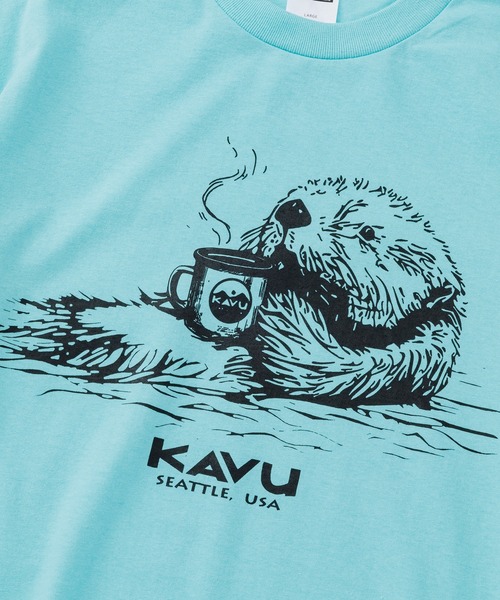 KAVU(カブー)の「KAVU/カブー Sea Otter Tee/シーオッター Tシャツ(Tシャツ/カットソー・メンズ・ヘザーグレー/ブルーグリーン/ホワイト・LARGE/MEDIUM/X-LARGE)」の14枚目の写真