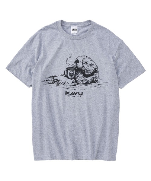 KAVU(カブー)の「KAVU/カブー Sea Otter Tee/シーオッター Tシャツ(Tシャツ/カットソー・メンズ・ヘザーグレー/ブルーグリーン/ホワイト・LARGE/MEDIUM/X-LARGE)」の7枚目の写真