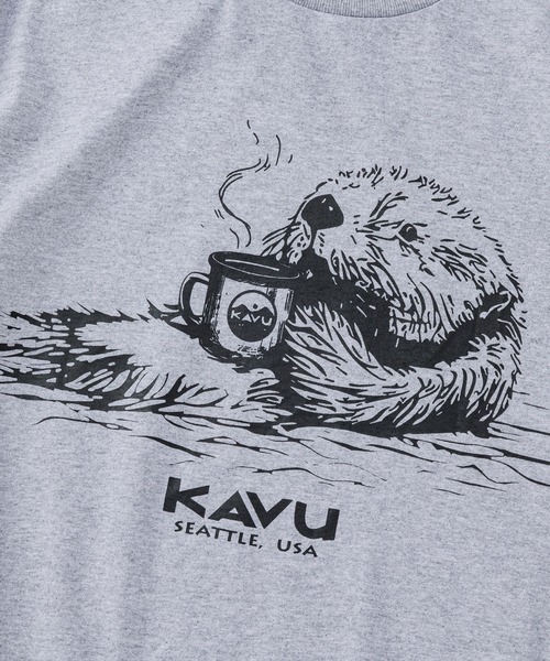 KAVU(カブー)の「KAVU/カブー Sea Otter Tee/シーオッター Tシャツ(Tシャツ/カットソー・メンズ・ヘザーグレー/ブルーグリーン/ホワイト・LARGE/MEDIUM/X-LARGE)」の9枚目の写真