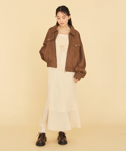 archives(アルシーヴ)の「ドットキャミワンピース(ワンピース・レディース・アイボリー/ブラック・MEDIUM)」の3枚目の写真