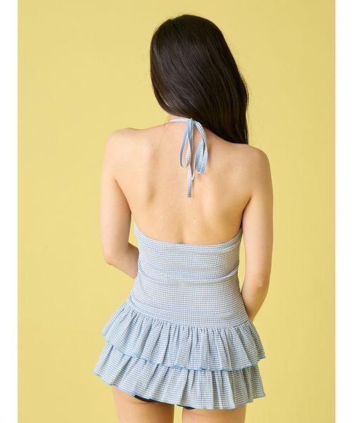 LILY BROWN(リリーブラウン)の「ボレロセットワンピース型スウィムウェア(水着・レディース・ドット/ライトブルー・F)」の14枚目の写真