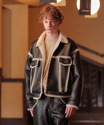 amok | HAND KNITTING BOA BLOUSON(ブルゾン)