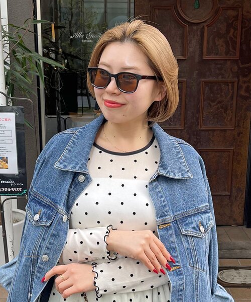 prose verse(プロズヴェール)の「ウェリントンサングラス(サングラス・レディース・ブラック/ブラック系その他/ブラウン・FREE)」の2枚目の写真