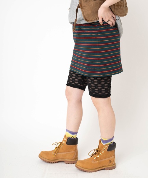 RNA(アールエヌエー)の「M2663 ストレッチレースバイカーショーツ(その他パンツ・レディース・ブラック/ペールイエロー・MEDIUM)」の3枚目の写真