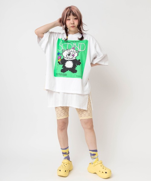 RNA(アールエヌエー)の「M2663 ストレッチレースバイカーショーツ(その他パンツ・レディース・ブラック/ペールイエロー・MEDIUM)」の7枚目の写真