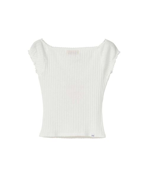 HYSTERIC GLAMOUR（ヒステリックグラマー）の「STRAWBERRY FREAK チビTシャツ（Tシャツ/カットソー・レディース・ホワイト/ピンク/ブラック・FREE）」の4枚目の写真