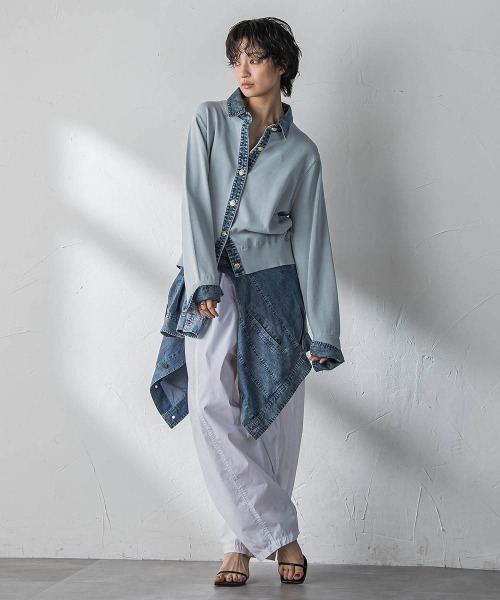 MAYSON GREY(メイソングレイ)の「イージーボリュームパンツ(その他パンツ・レディース・ベージュ/ホワイト・M)」の10枚目の写真