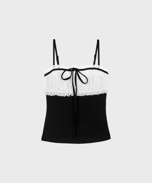 ALKI ALKA(アルキアルカ)の「Chiffon Ribbon Sleeveless (Black)(Tシャツ/カットソー・レディース・ブラック・FREE)」の4枚目の写真