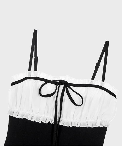 ALKI ALKA(アルキアルカ)の「Chiffon Ribbon Sleeveless (Black)(Tシャツ/カットソー・レディース・ブラック・FREE)」の6枚目の写真