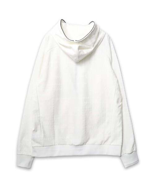 1PIU1UGUALE3 RELAX (ウノピゥウノウグァーレトレ リラックス)の「【1PIU1UGUALE3】 RANDOM HOUNDSTOOTH HOODIE(パーカー・メンズ・ブラック/ホワイト・3/2/4)」の3枚目の写真