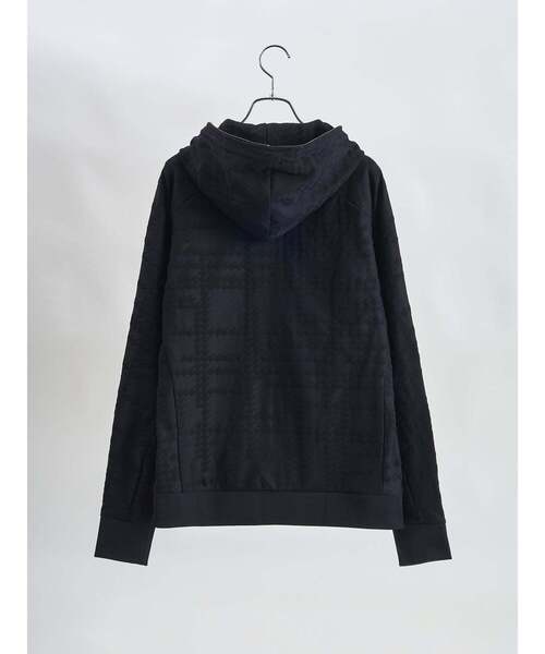 1PIU1UGUALE3 RELAX (ウノピゥウノウグァーレトレ リラックス)の「【1PIU1UGUALE3】 RANDOM HOUNDSTOOTH HOODIE(パーカー・メンズ・ブラック/ホワイト・3/2/4)」の4枚目の写真