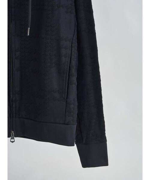 1PIU1UGUALE3 RELAX (ウノピゥウノウグァーレトレ リラックス)の「【1PIU1UGUALE3】 RANDOM HOUNDSTOOTH HOODIE(パーカー・メンズ・ブラック/ホワイト・3/2/4)」の7枚目の写真