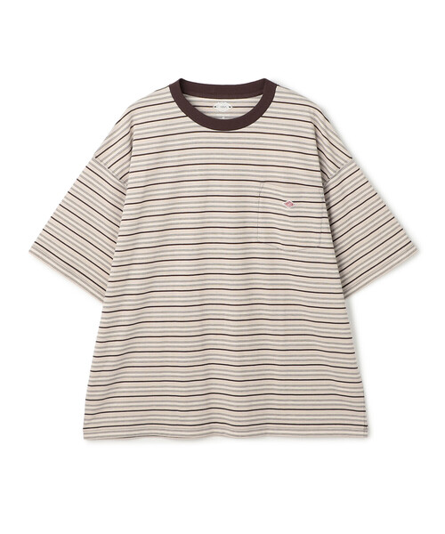 DANTON(ダントン)の「Men's Big Silhouette Pocket T-shirt Stripe(Tシャツ/カットソー・メンズ・ブルー系その他/ベージュ系その他/レッド系その他/ブラック系その他/ブルー系その他5/ホワイト系その他5/イエロー系その他・M/L)」の4枚目の写真