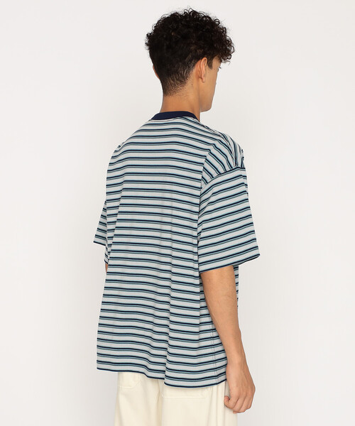 DANTON(ダントン)の「Men's Big Silhouette Pocket T-shirt Stripe(Tシャツ/カットソー・メンズ・ブルー系その他/ベージュ系その他/レッド系その他/ブラック系その他/ブルー系その他5/ホワイト系その他5/イエロー系その他・M/L)」の10枚目の写真