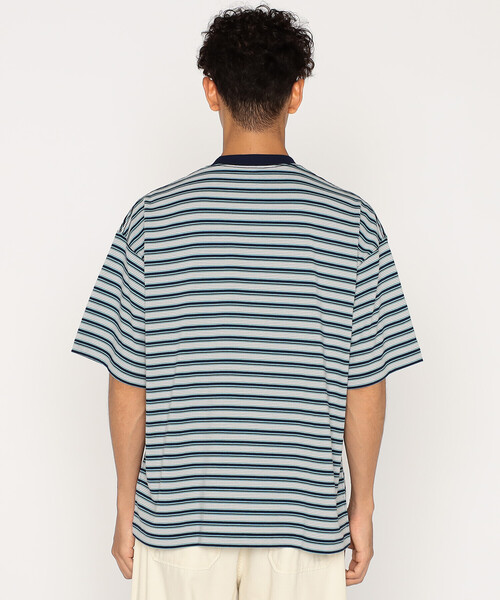 DANTON(ダントン)の「Men's Big Silhouette Pocket T-shirt Stripe(Tシャツ/カットソー・メンズ・ブルー系その他/ベージュ系その他/レッド系その他/ブラック系その他/ブルー系その他5/ホワイト系その他5/イエロー系その他・M/L)」の11枚目の写真